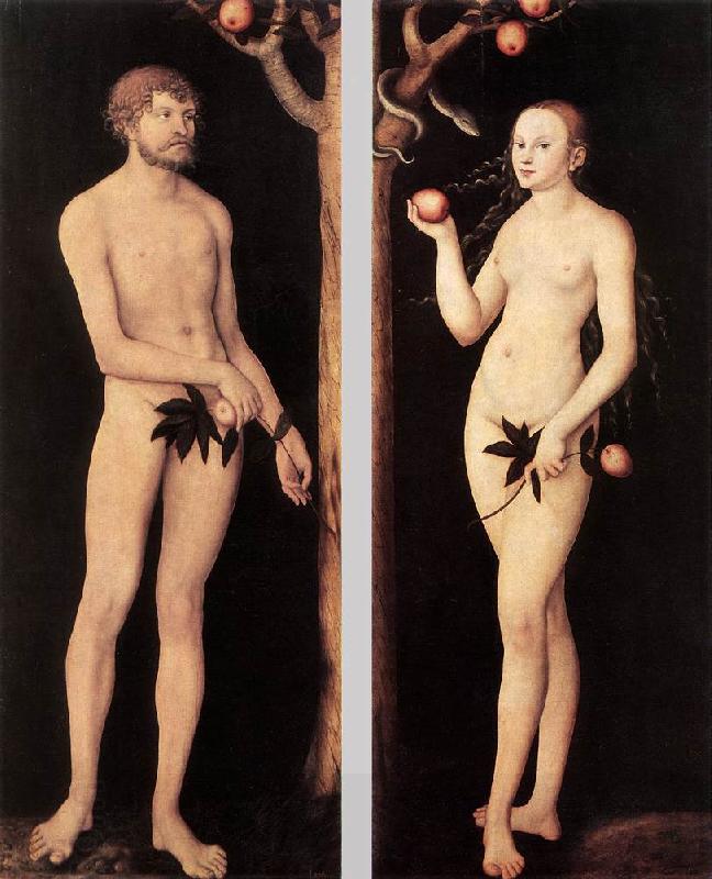 CRANACH, Lucas the Elder Adam and Eve 01 China oil painting art